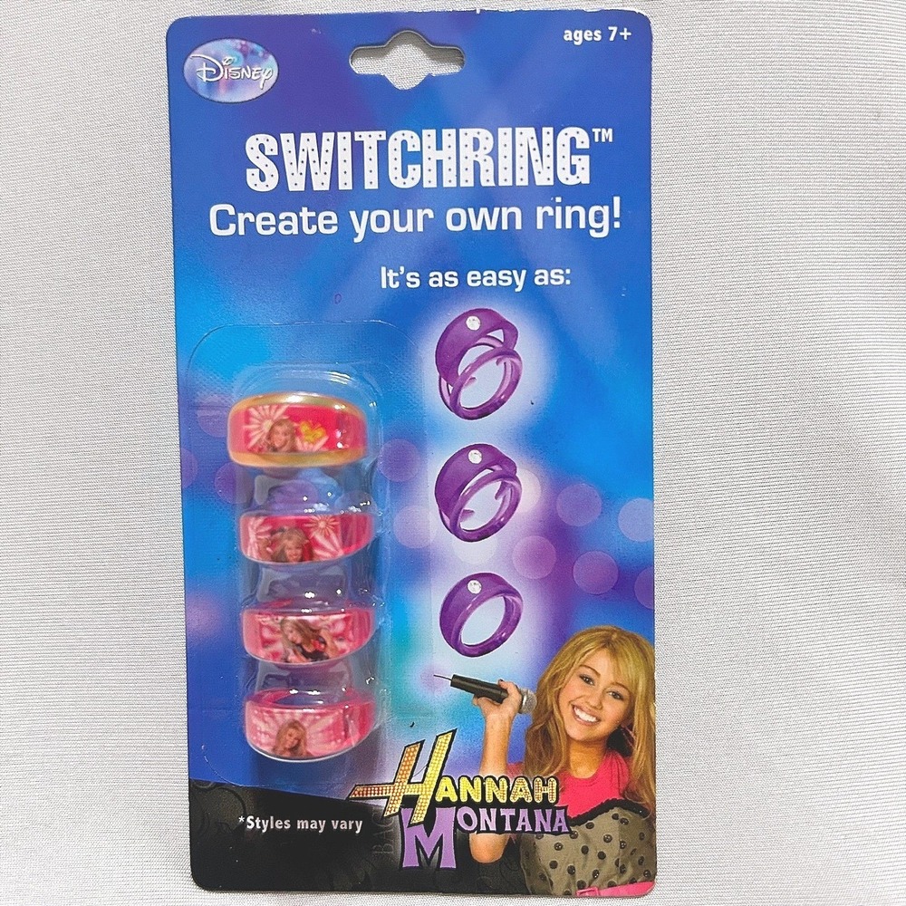 VERY RARE Disney Hannah Montana SwitchRing Create Your Own Ring NIP 2008